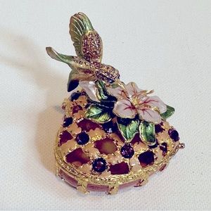 Hummingbird and Flower Keepsake Box NEW